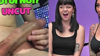Hot or not? Uncut Monster Cock She Reacts Lilly and Nova