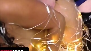 Curvy Milf Brianna Bourbon Gets Wrapped In Christmas Lights And Banged From Behind - Shoplyfter Mylf