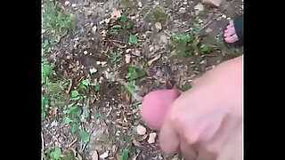 Busty Pierced Wed Helps Husband Pee Outside