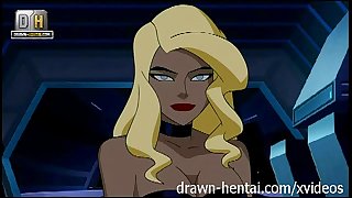 Justice league anime - canary drilled in a flash