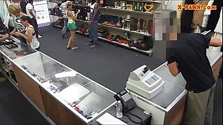 Guy pawns his girlfriends fur pie at the pawnshop for cash