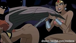 Justice league anime - 2 sweethearts for batman penis