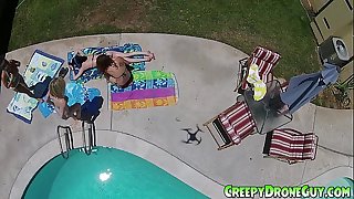 Chicks receives filmed by a drone man