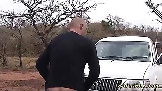 hot african babe picked up for car sex