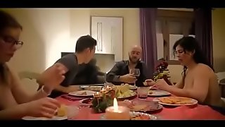 Family fuck together sex party